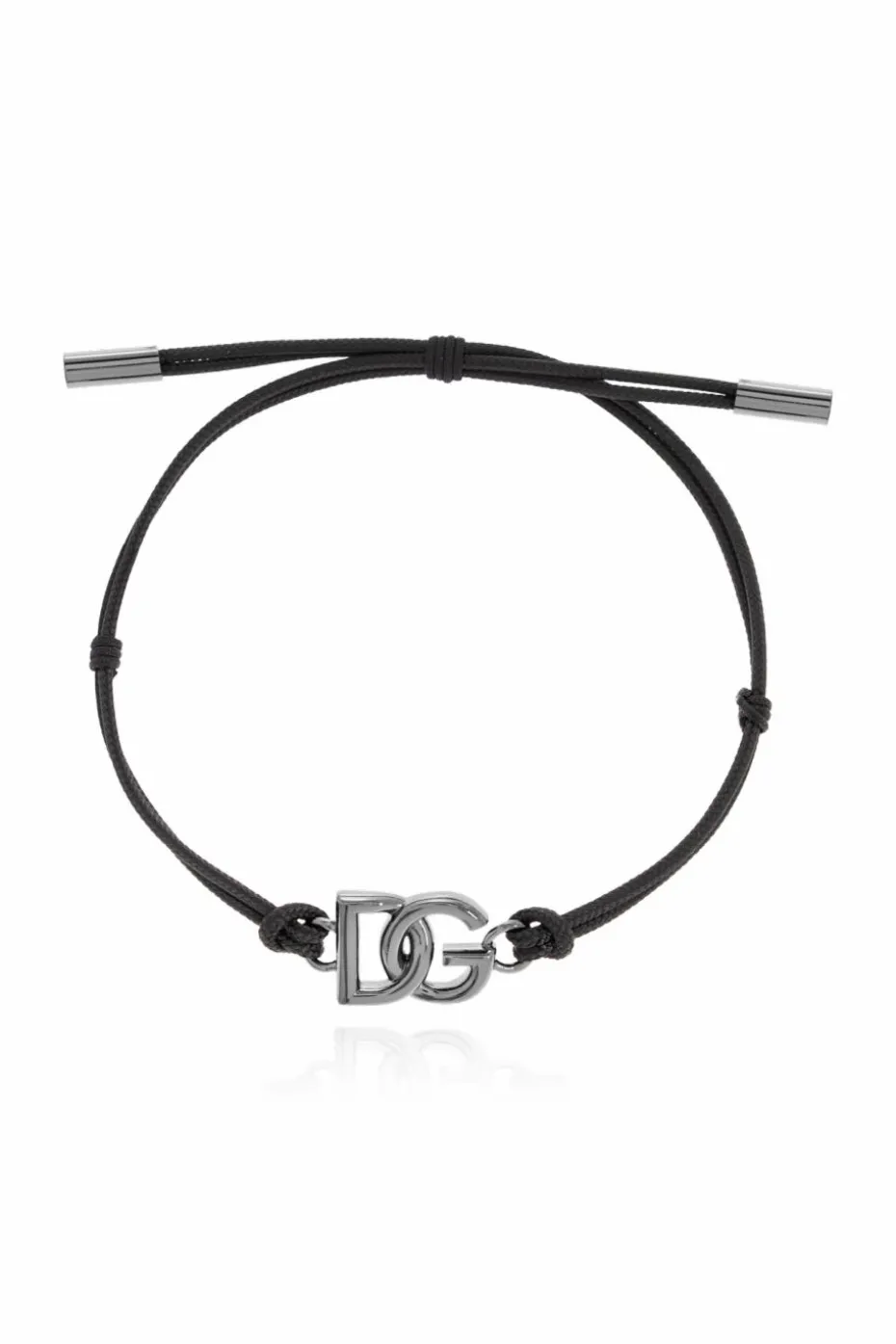Dolce & Gabbana SZARY Regulowana bransoleta z logo