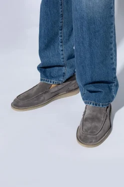 Dolce & Gabbana SZARY Skórzane buty