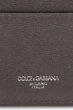 Dolce & Gabbana SZARY Skórzane etui na karty