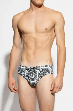 Dolce & Gabbana SZARY Slipy kąpielowe