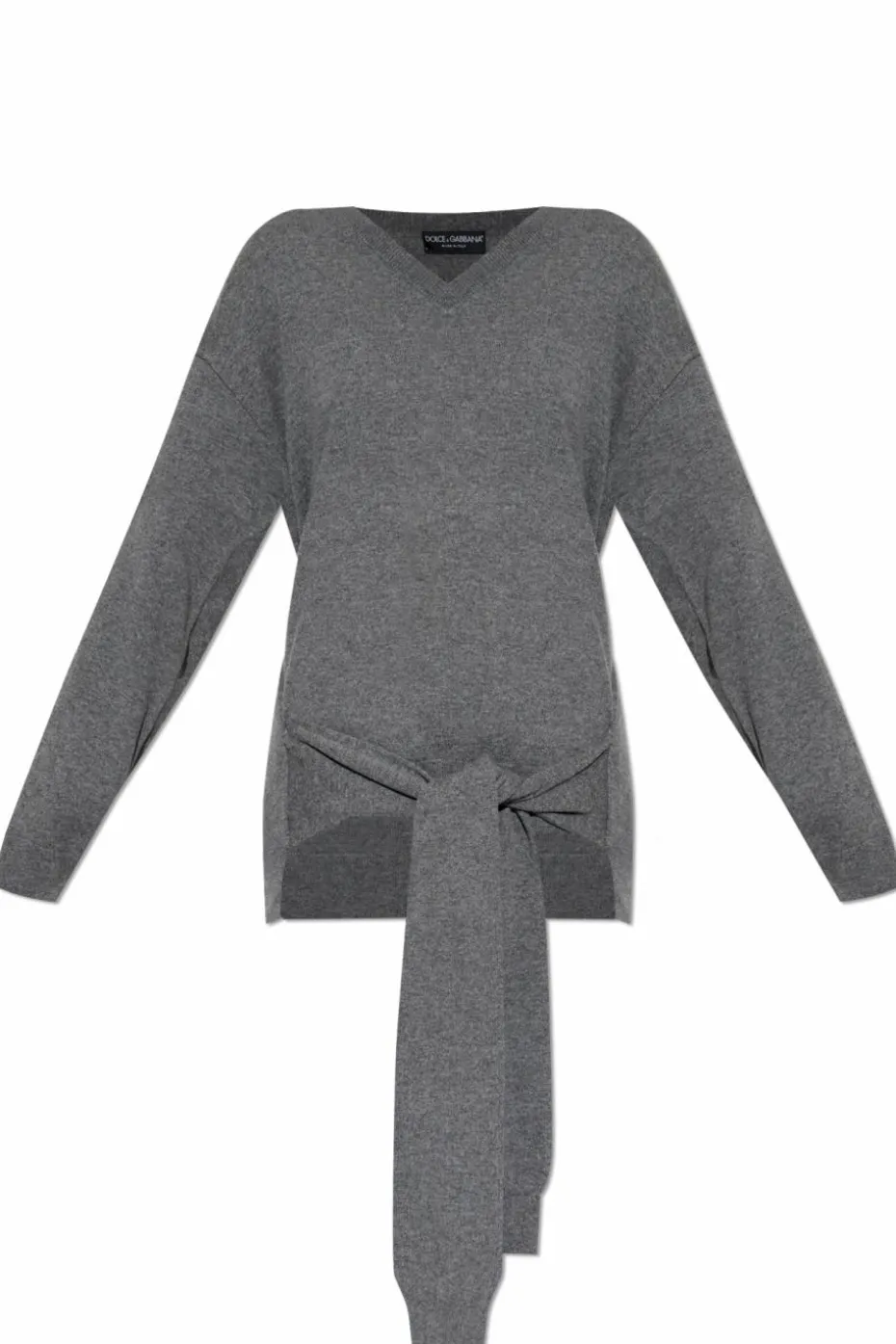 Dolce & Gabbana SZARY Sweter z wiązaniem