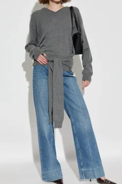 Dolce & Gabbana SZARY Sweter z wiązaniem