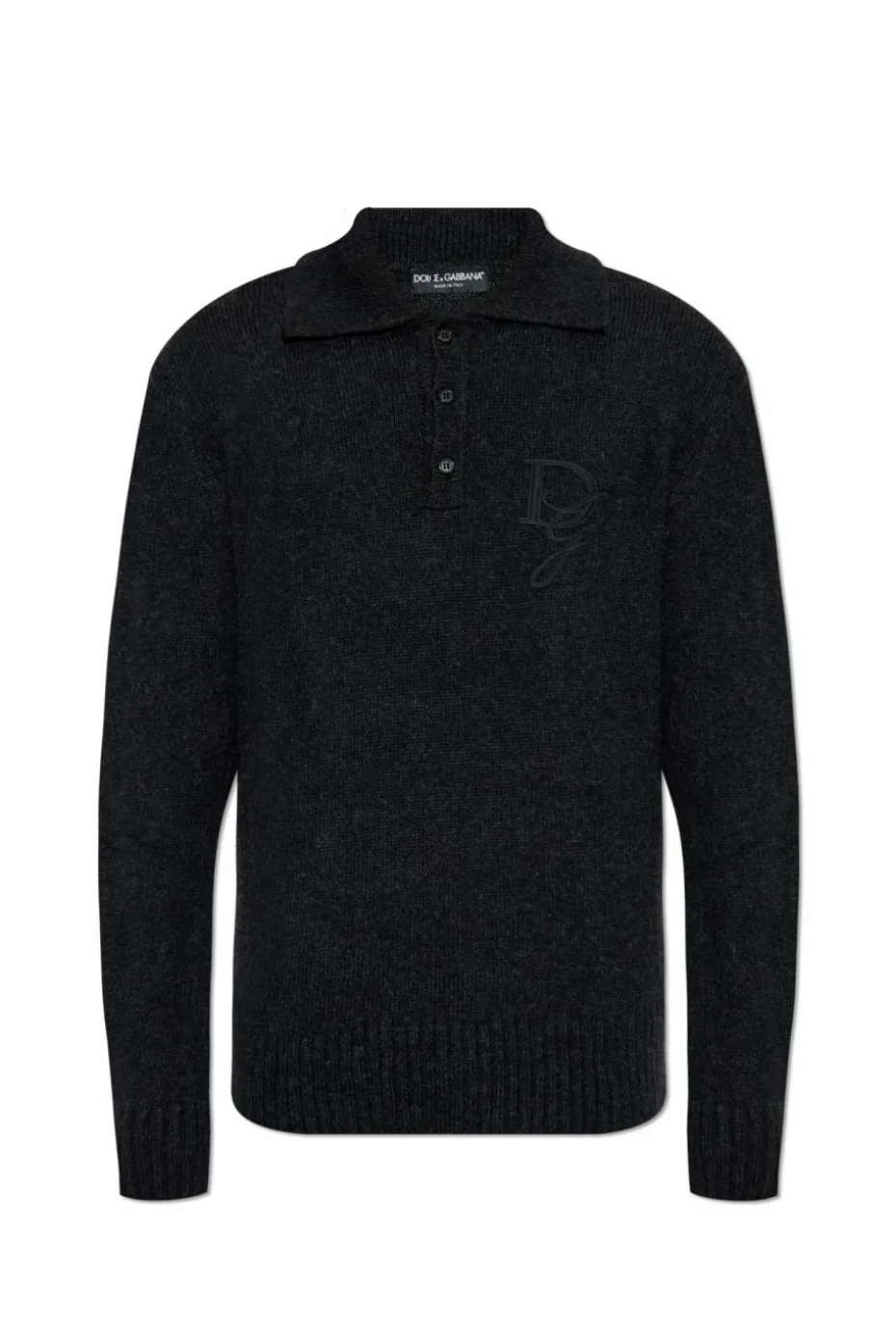 Dolce & Gabbana SZARY Sweter typu polo