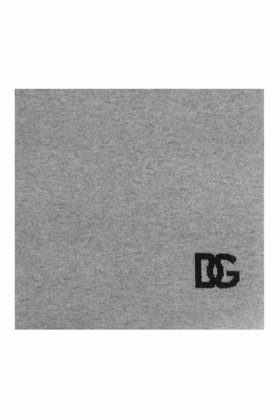Dolce & Gabbana SZARY Szal z wyszytym logo