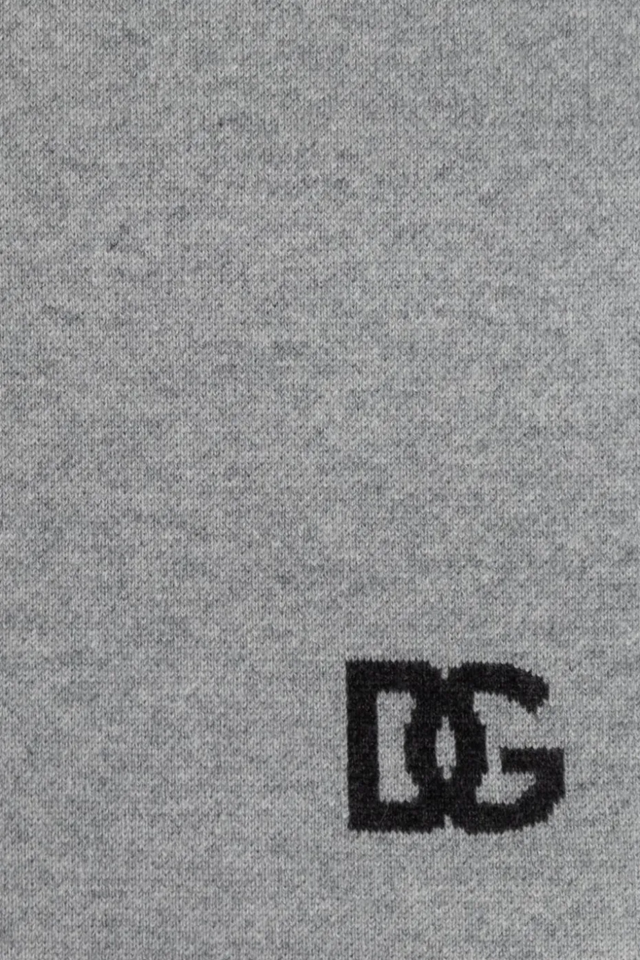 Dolce & Gabbana SZARY Szal z wyszytym logo