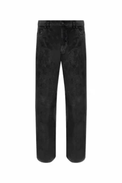 Dolce & Gabbana SZARY Sztruksowe spodnie