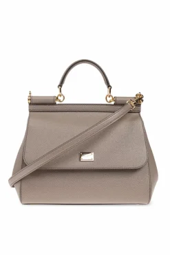 Dolce & Gabbana SZARY Torba do ręki `Sicily Large`