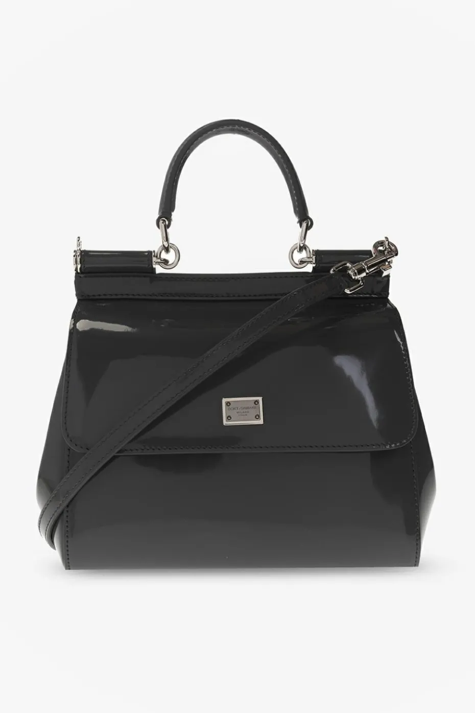 Dolce & Gabbana SZARY Torba na ramię ‘Sicily Small’