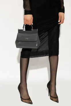 Dolce & Gabbana SZARY Torba na ramię ‘Sicily Small’