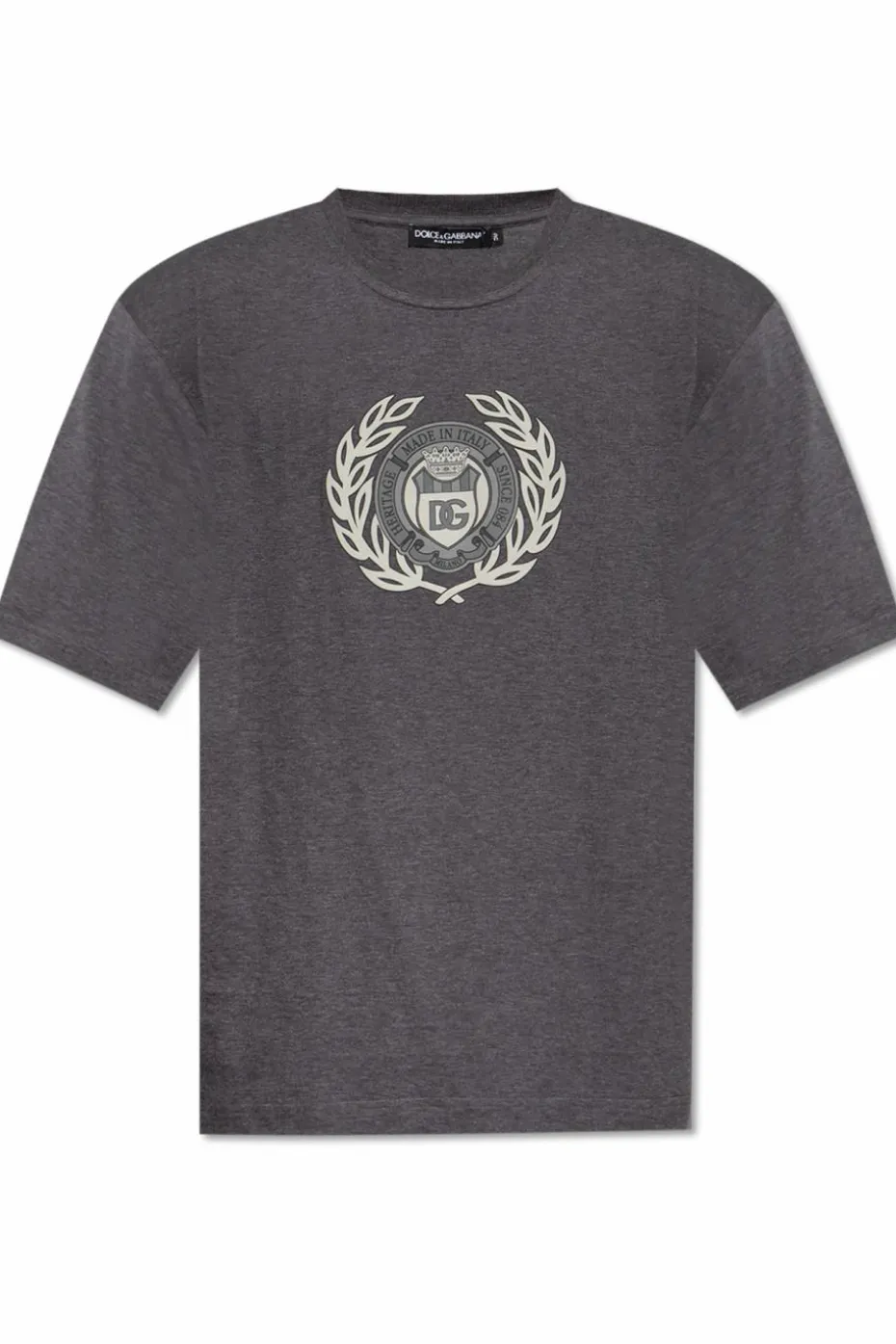 Dolce & Gabbana SZARY T-shirt z nadrukiem