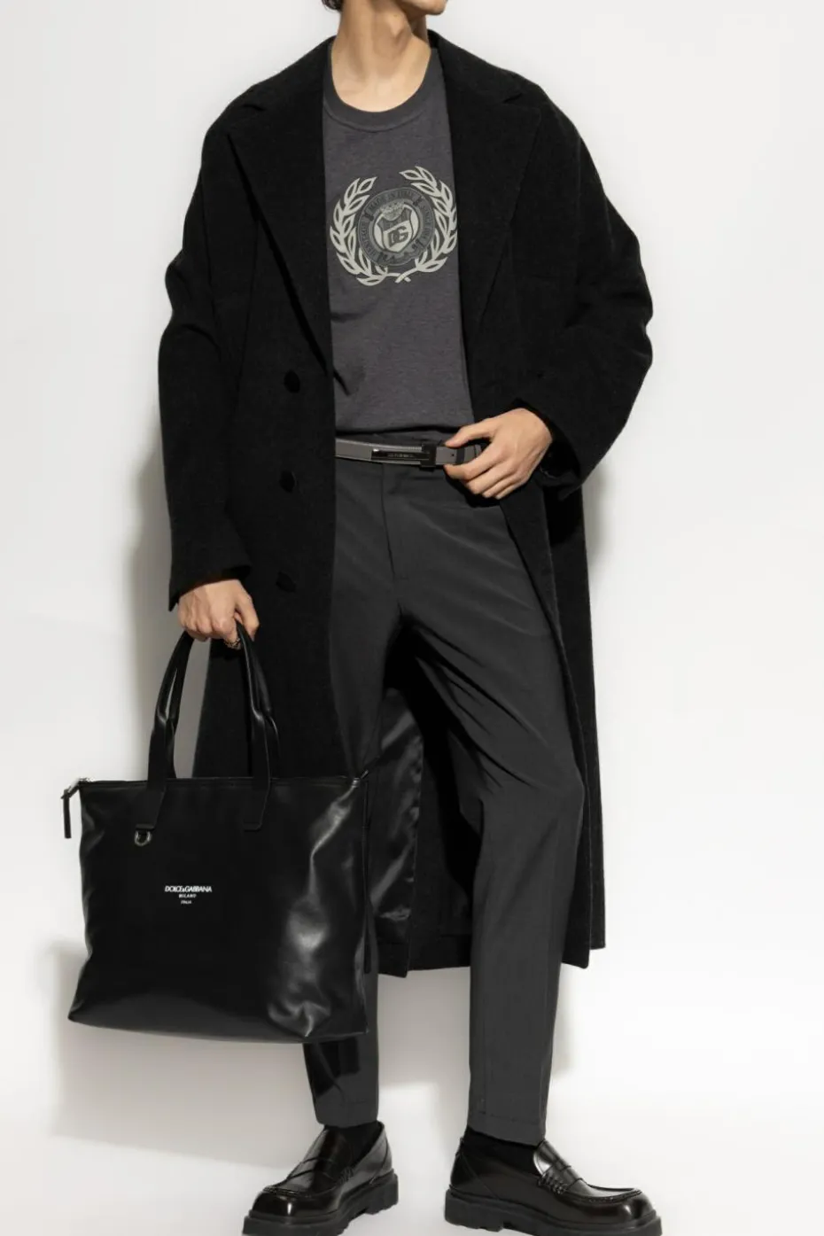 Dolce & Gabbana SZARY T-shirt z nadrukiem