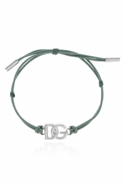 Dolce & Gabbana ZIELONY Regulowana bransoleta z logo
