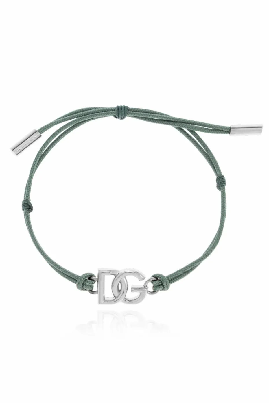 Dolce & Gabbana ZIELONY Regulowana bransoleta z logo