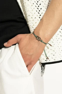 Dolce & Gabbana ZIELONY Regulowana bransoleta z logo
