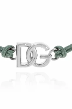 Dolce & Gabbana ZIELONY Regulowana bransoleta z logo