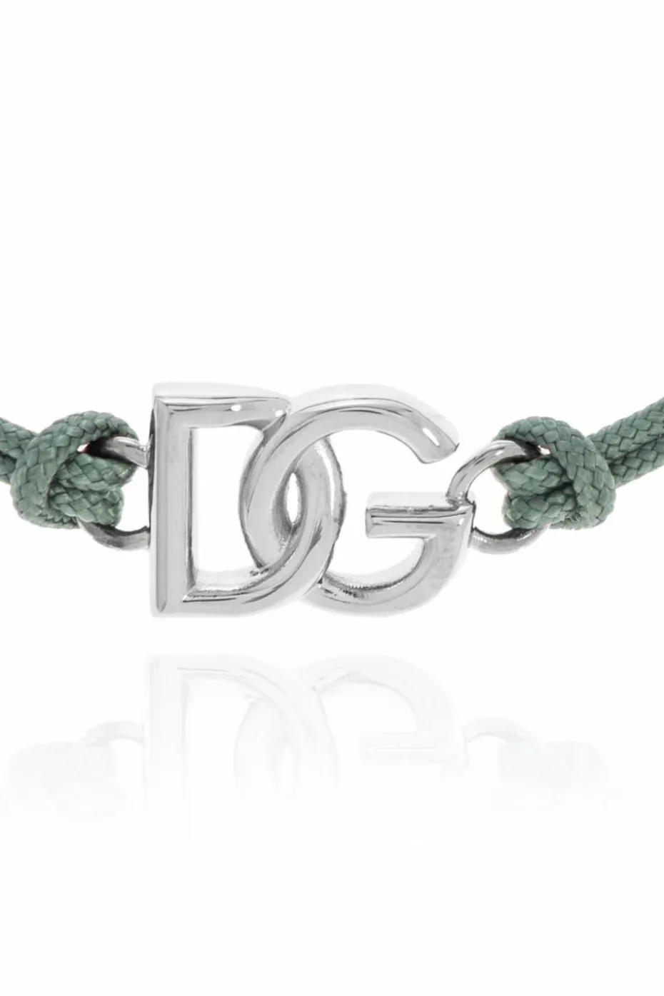 Dolce & Gabbana ZIELONY Regulowana bransoleta z logo