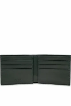 Dolce & Gabbana ZIELONY Skórzany portfel z logo