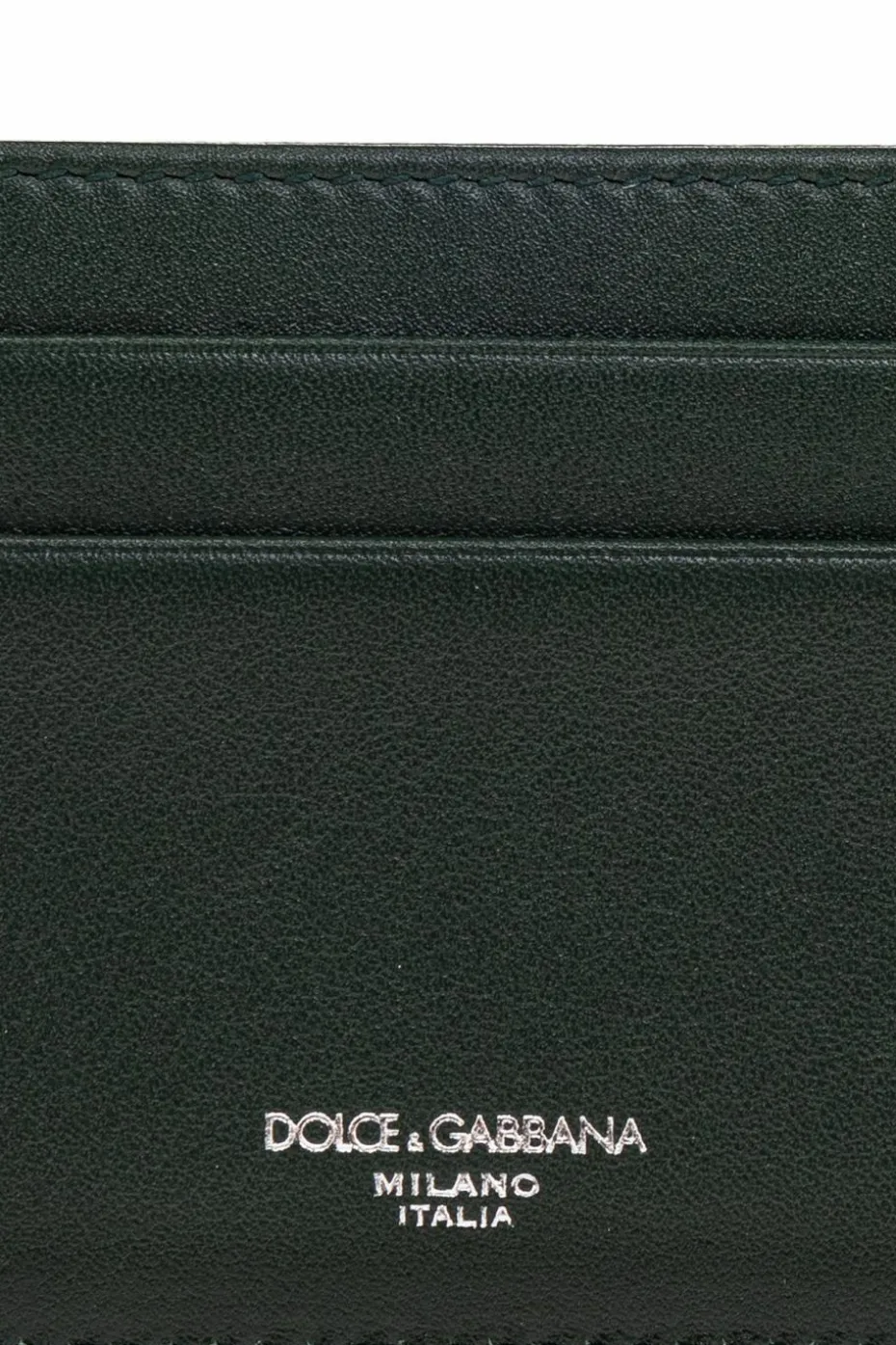 Dolce & Gabbana ZIELONY Skórzane etui na karty