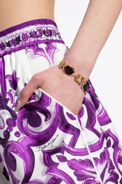 Dolce & Gabbana ZŁOTY Bransoleta z połyskującymi kryształami