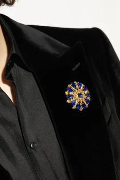 Dolce & Gabbana ZŁOTY Broszka z motywem kwiatowym