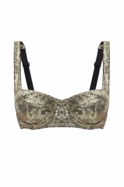 Dolce & Gabbana ZŁOTY Cekinowy biustonosz
