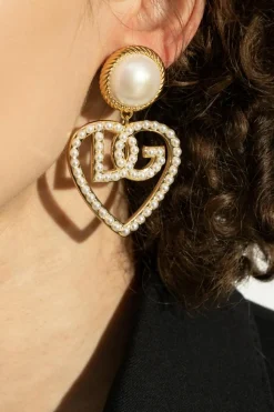 Dolce & Gabbana ZŁOTY Klipsy z zawieszkami
