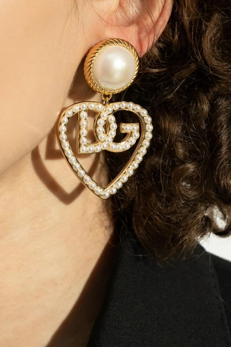 Dolce & Gabbana ZŁOTY Klipsy z zawieszkami