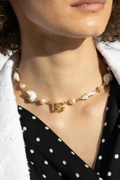 Dolce & Gabbana ZŁOTY Krótki naszyjnik z aplikacjami