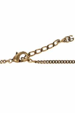 Dolce & Gabbana ZŁOTY Naszyjnik z zawieszką w kształcie logo