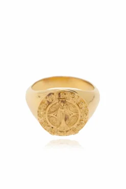 Dolce & Gabbana ZŁOTY Pierścień z motywem religijnym