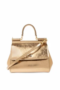 Dolce & Gabbana ZŁOTY Torba do ręki `Sicily Medium`