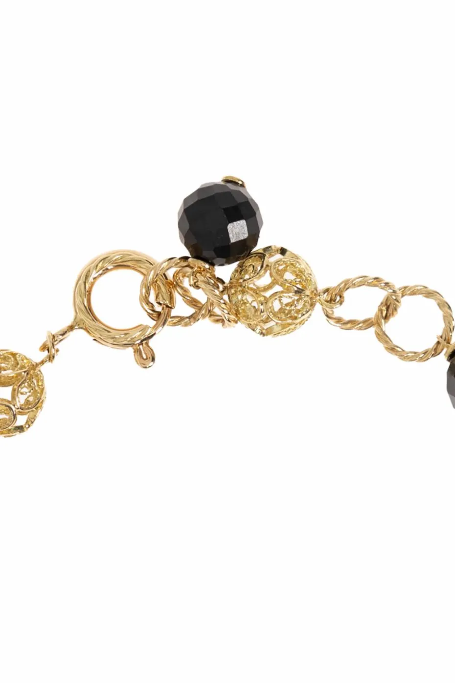 Dolce & Gabbana ZŁOTY Złota bransoleta z kamieniami szlachetnymi