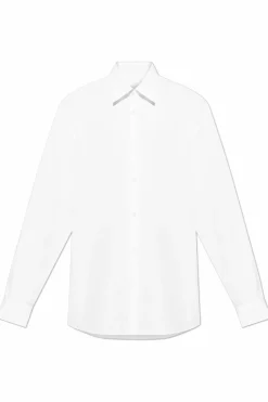Dries Van Noten BIAŁY Bawełniana koszula