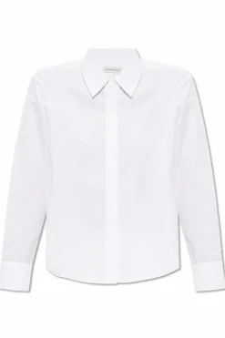 Dries Van Noten BIAŁY Bawełniana koszula