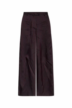 Dries Van Noten BORDO Spodnie w pasy