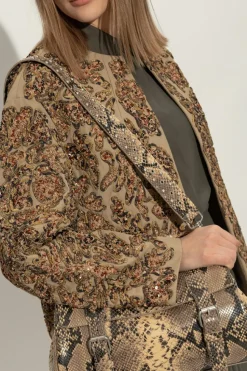 Dries Van Noten BRĄZOWY Skórzany pasek