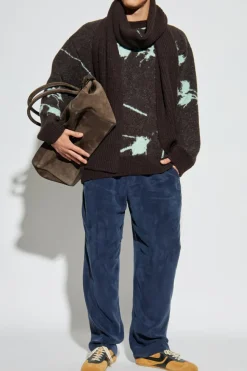Dries Van Noten BRĄZOWY Sweter `Mainland`