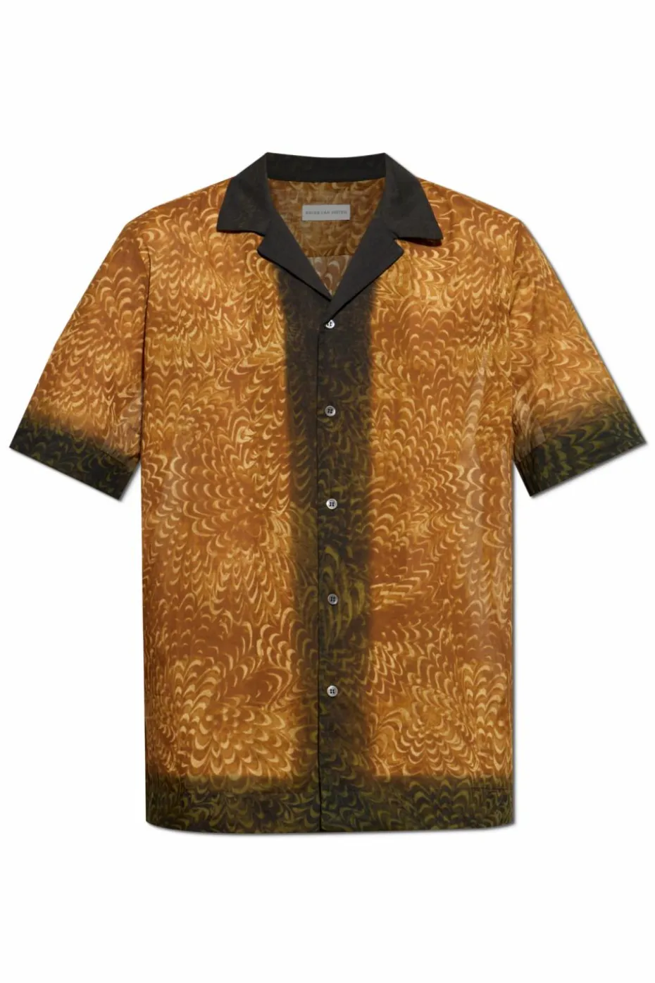 Dries Van Noten BRĄZOWY Wzorzysta koszula