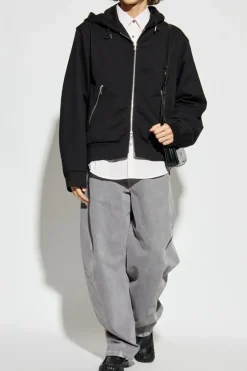 Dries Van Noten CZARNY Bluza z kapturem