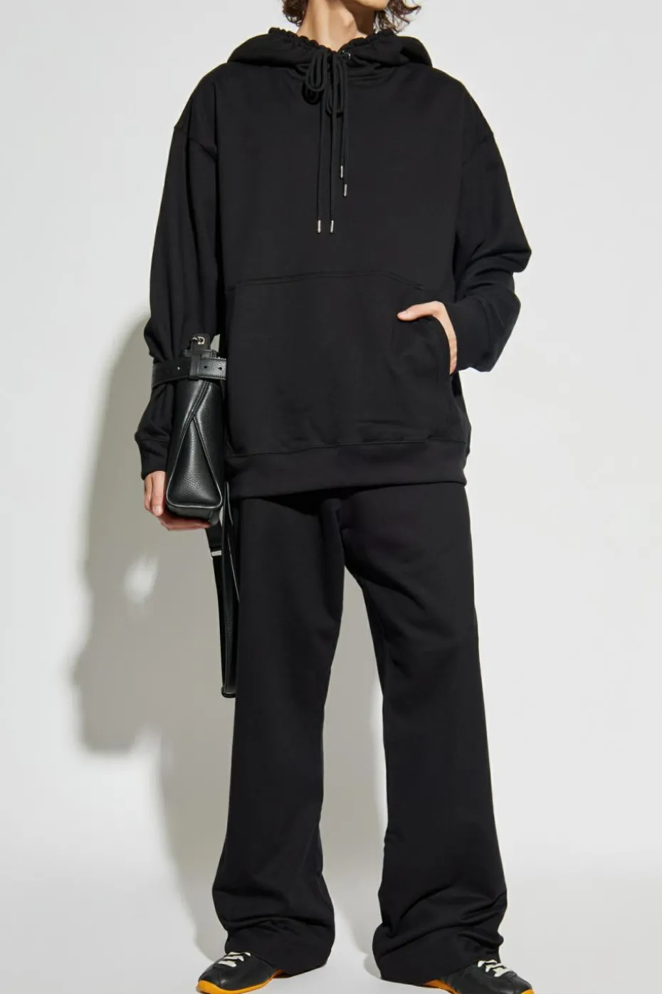 Dries Van Noten CZARNY Bluza z kapturem