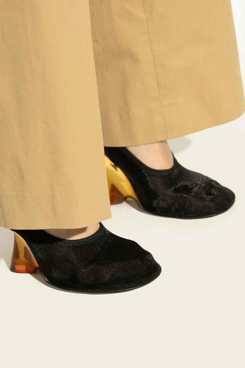 Dries Van Noten CZARNY Buty na koturnie