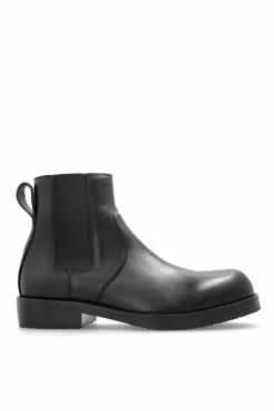 Dries Van Noten CZARNY Skórzane sztyblety