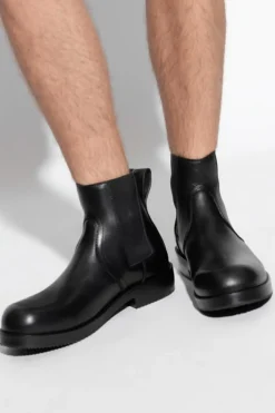Dries Van Noten CZARNY Skórzane sztyblety