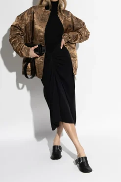 Dries Van Noten CZARNY Spódnica z drapowaniem