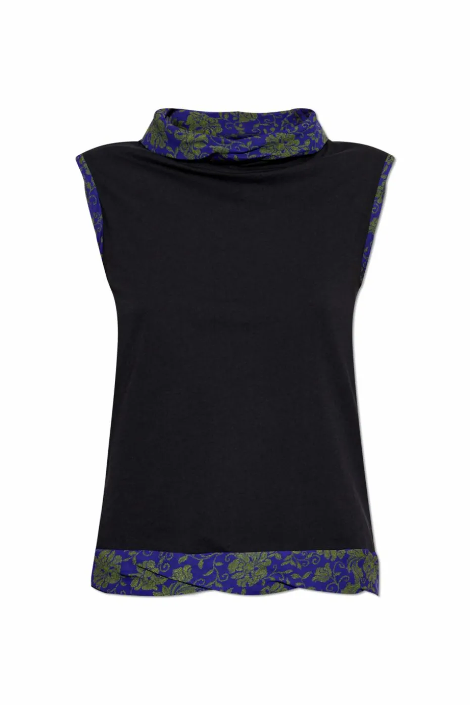 Dries Van Noten CZARNY Top ze stójką