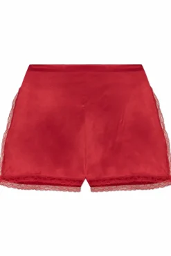Dries Van Noten CZERWONY Jedwabne szorty