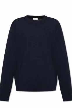 Dries Van Noten GRANATOWY Wełniany sweter