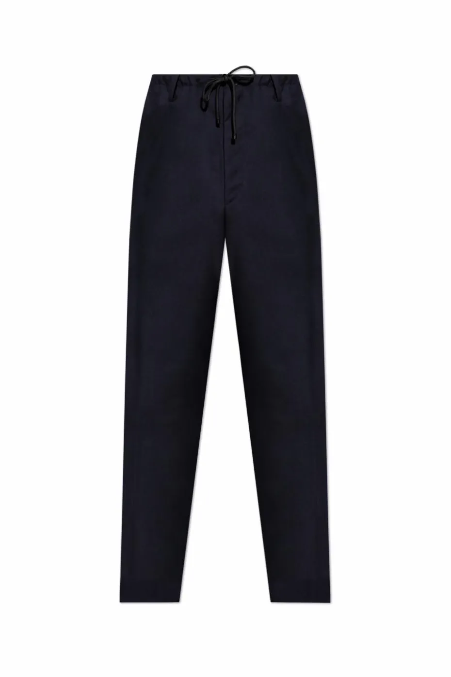 Dries Van Noten GRANATOWY Wełniane spodnie