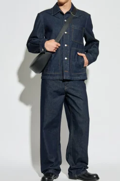 Dries Van Noten GRANATOWY Jeansy `Pine`