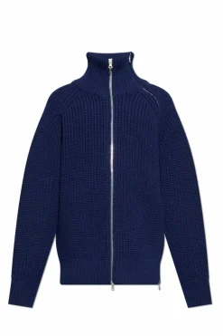 Dries Van Noten GRANATOWY Wełniany sweter